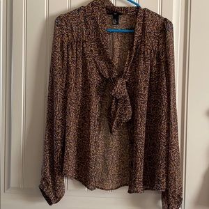 H&M Tie Front Blouse